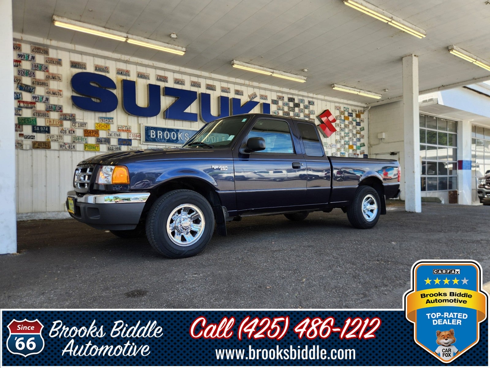 2002 Ford Ranger XLT Appearance in Deep Wedgewood Blue Metallic — front three-quarter view