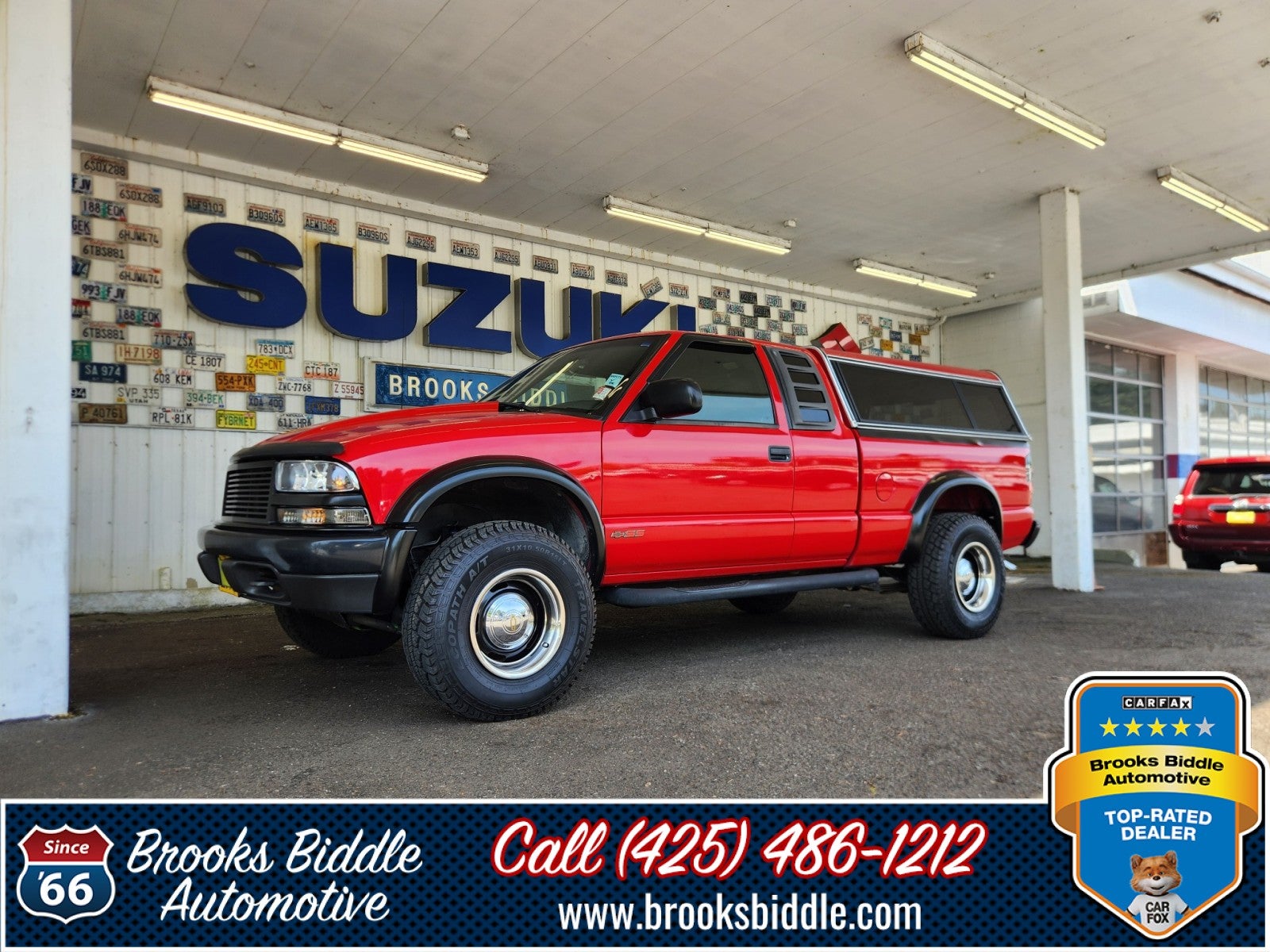 2003 Chevrolet S-10 LS ZR2 in Victory Red — front three-quarter view