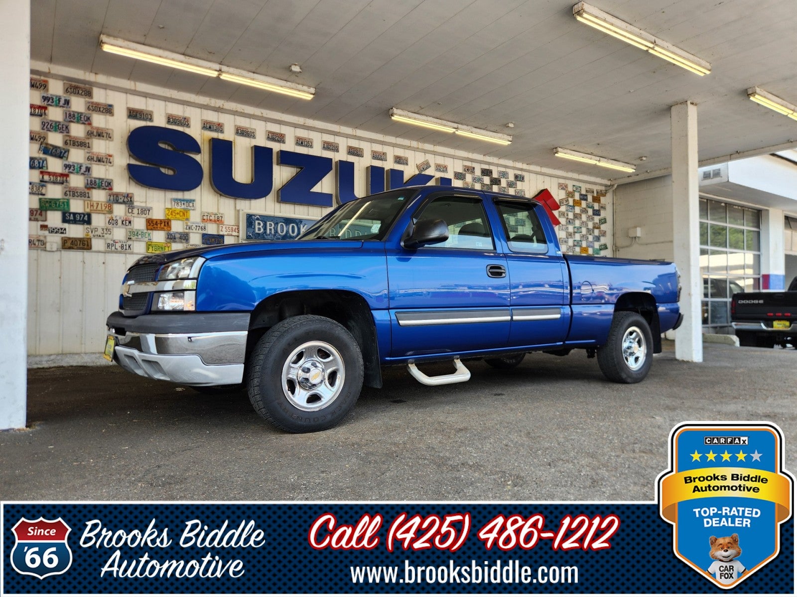 2004 Chevrolet Silverado 1500 LS in Arrival Blue Metallic — front three-quarter view