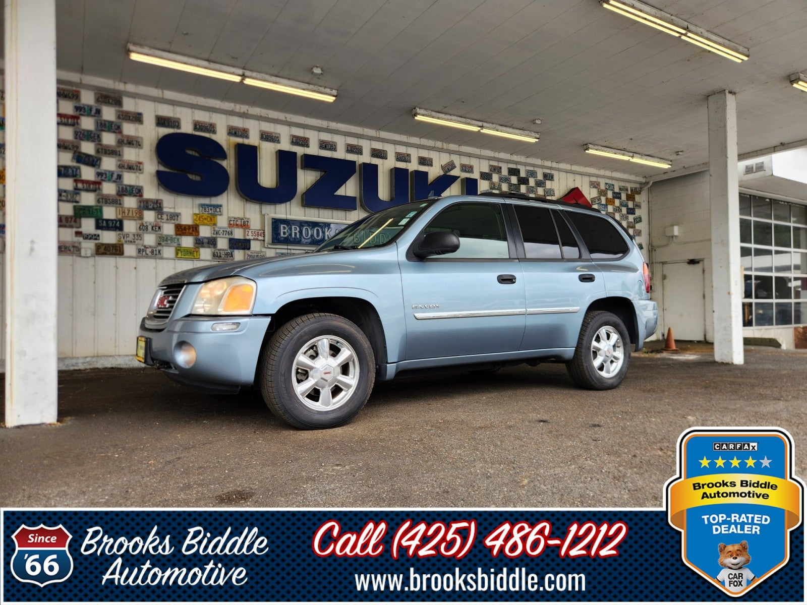 2006 GMC Envoy SLE in Silver Blue Metallic — front three-quarter view