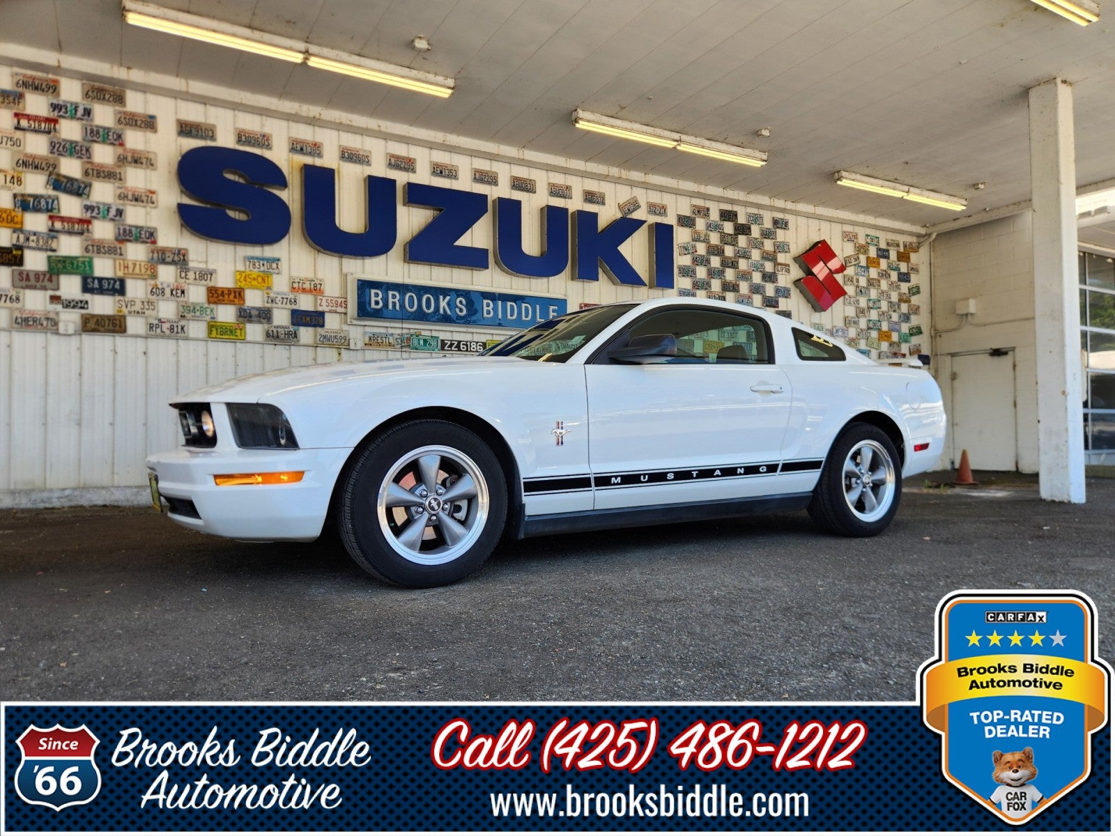 2006 Ford Mustang Premium in Performance White — front three-quarter view