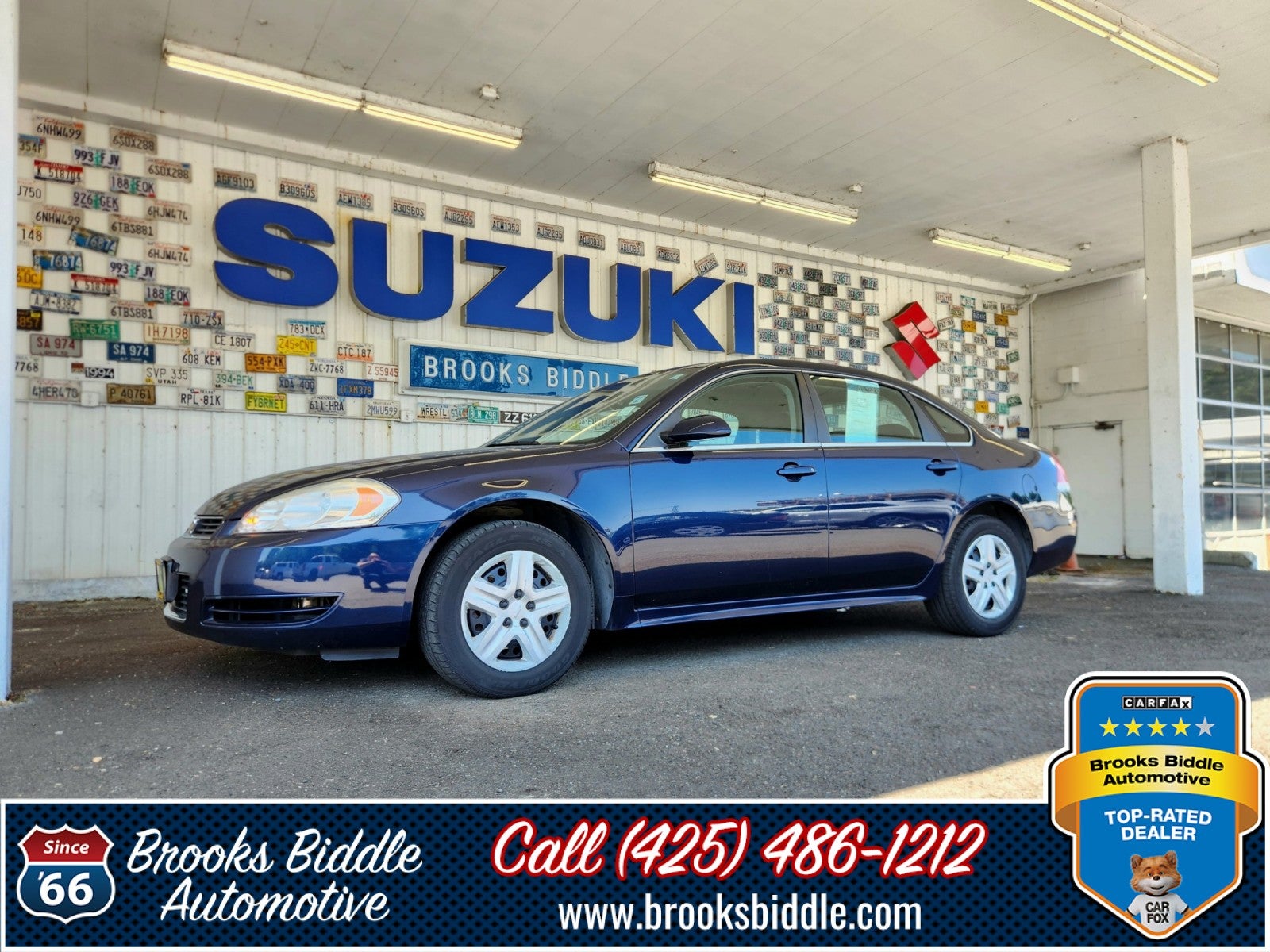 2010 Chevrolet Impala LS in Imperial Blue Metallic — front three-quarter view