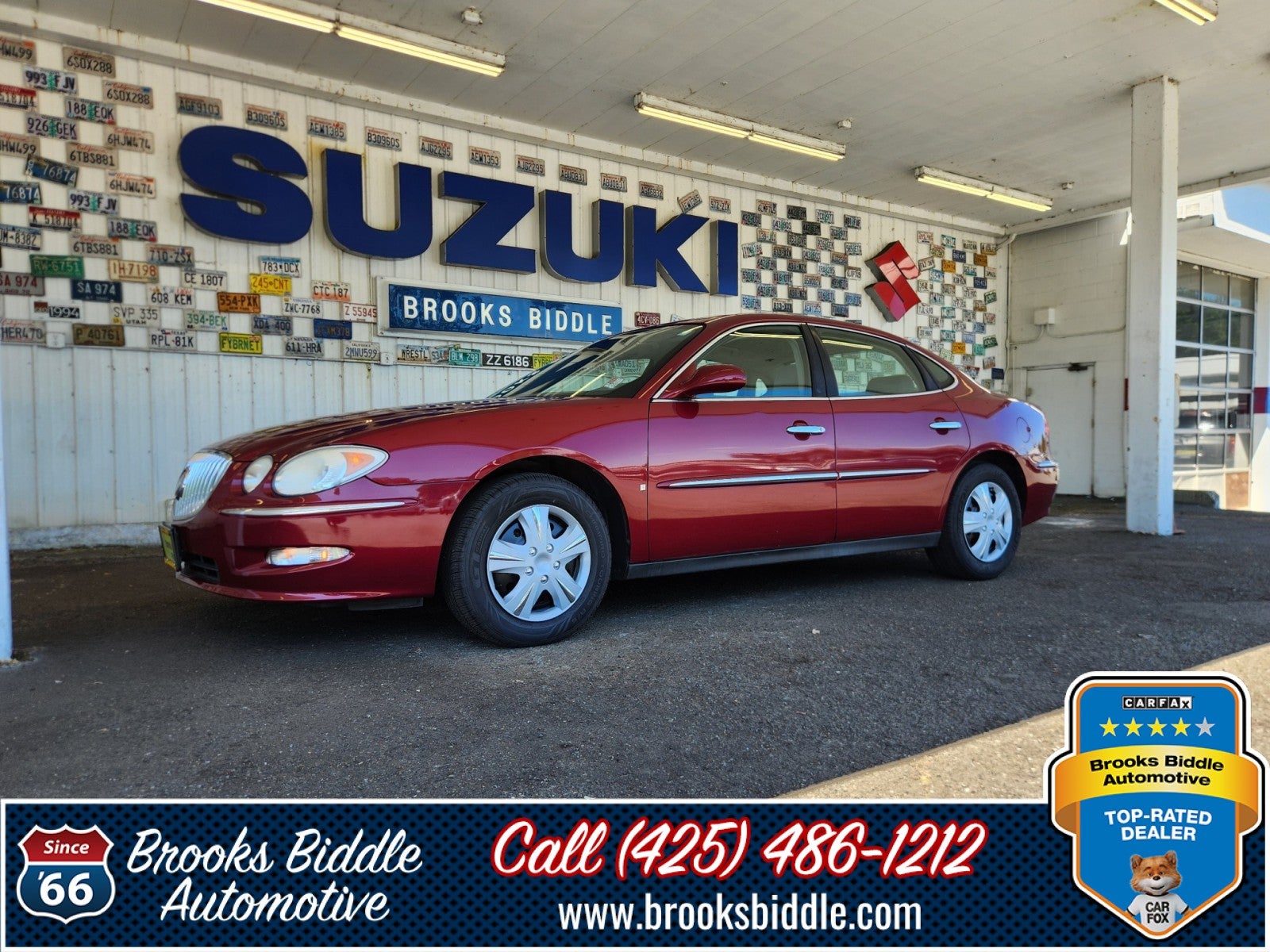 2008 Buick LaCrosse CX in Scarlett Red — front three-quarter view