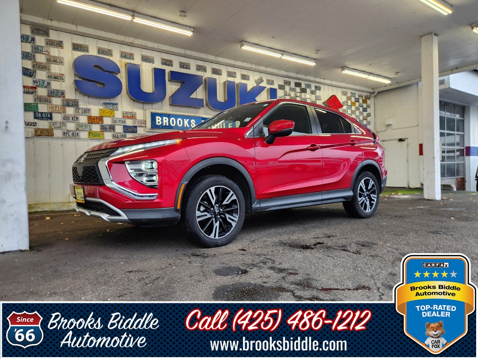 2024 Mitsubishi Eclipse Cross SE in Red Diamond — front three-quarter view