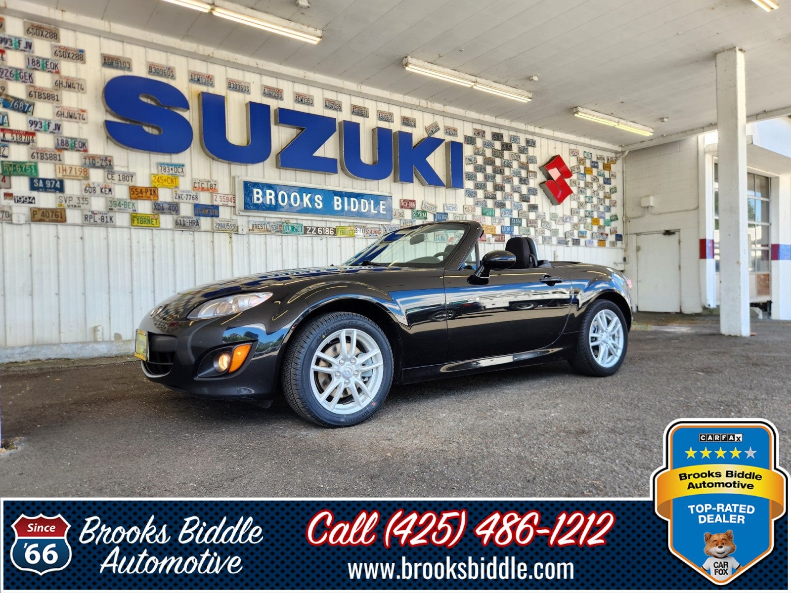 2012 Mazda Mazda MX-5 Miata Sport in Brilliant Black — front three-quarter view
