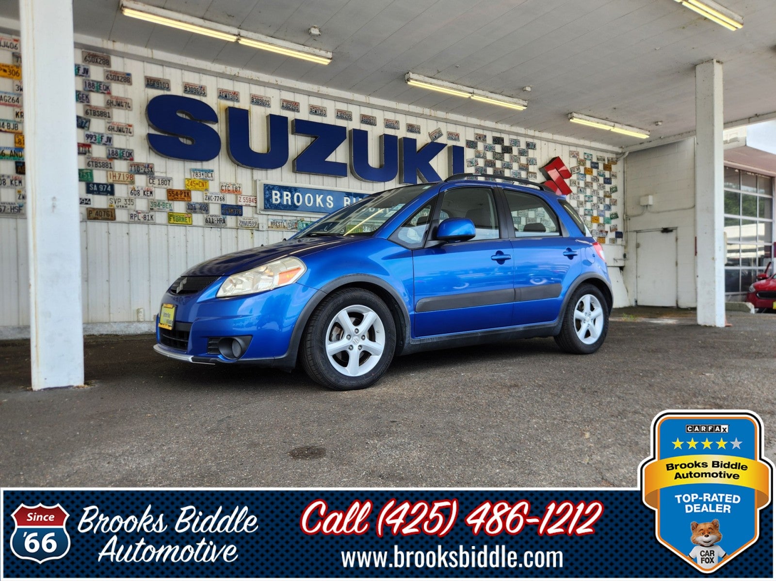 2007 Suzuki SX4 Crossover in Techno Blue Metallic — front three-quarter view