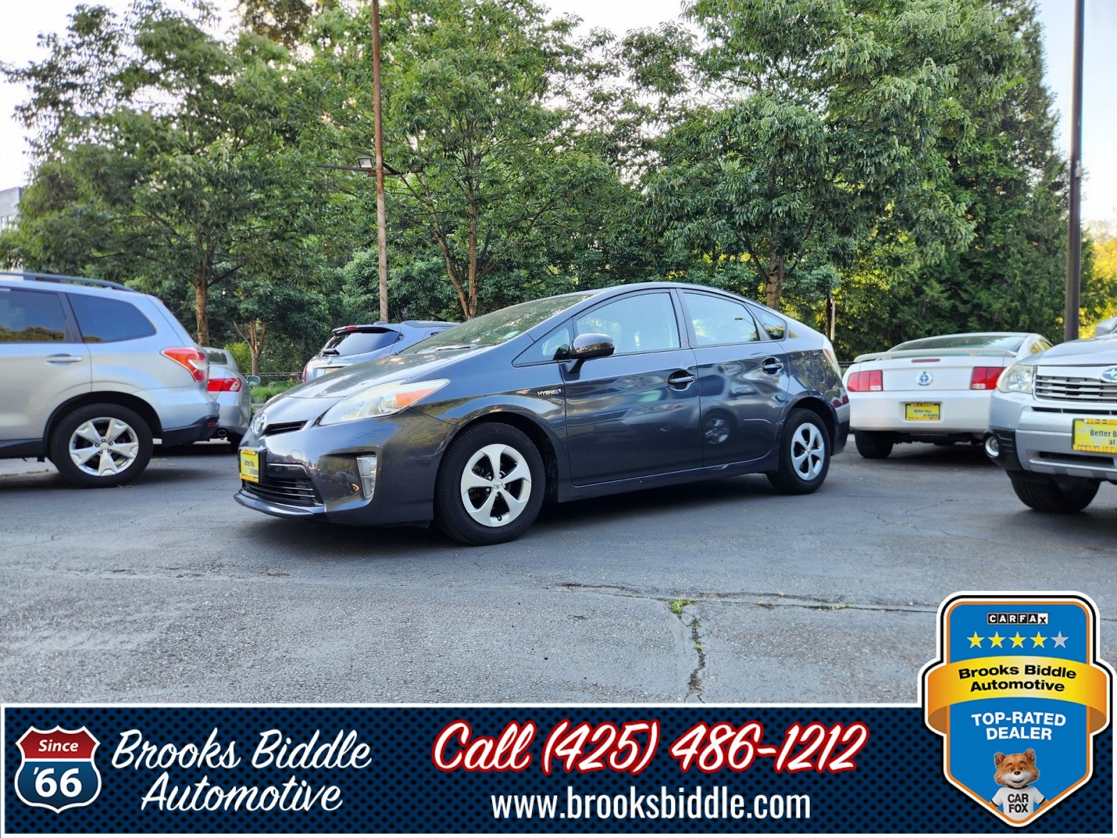 2012 Toyota Prius Three in Winter Gray Metallic — front three-quarter view