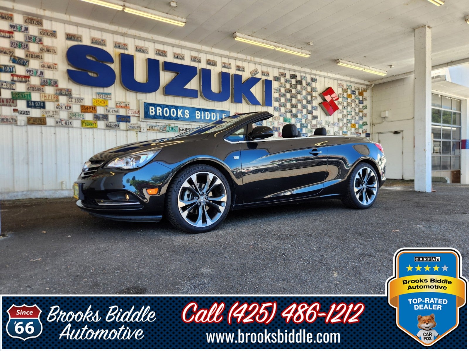 2016 Buick Cascada Premium in Carbon Black Metallic — front three-quarter view