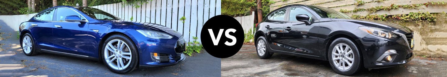 2015 Tesla Model S 70D vs 2015 Mazda Mazda3 i Touring Hatchback